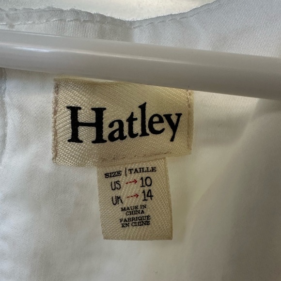 Hatley White Sleeveless Shift Dress size 10 with Textured Sea Horse Pattern - Picture 2 of 5
